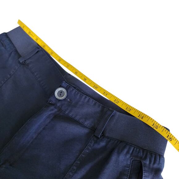 Soft Surroundings Womens Pali Shorts Size Medium Navy Blue Cargo Relaxed Modest - Picture 9 of 11